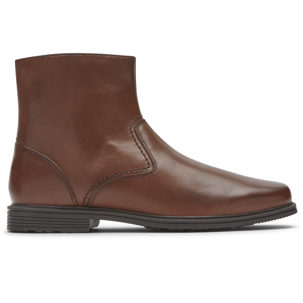 Botins Homem Rockport Taylor Waterproof Zipper Marrom,Portugal ETKON-0734